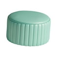 thumbnail image 3 of Taburete otomano redondo Reposapiés redondo Taburete estable Taburete decorativo Taburete bajo azul menta, 3 of 9