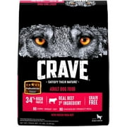Angle View: Crave Satisfy Their Nature Adult Dog Food Beef -- 12 Lb