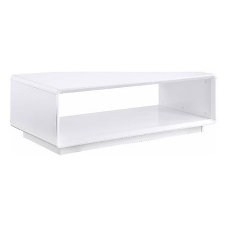 Paseo Rectangular Cocktail Coffee Table White High Gloss