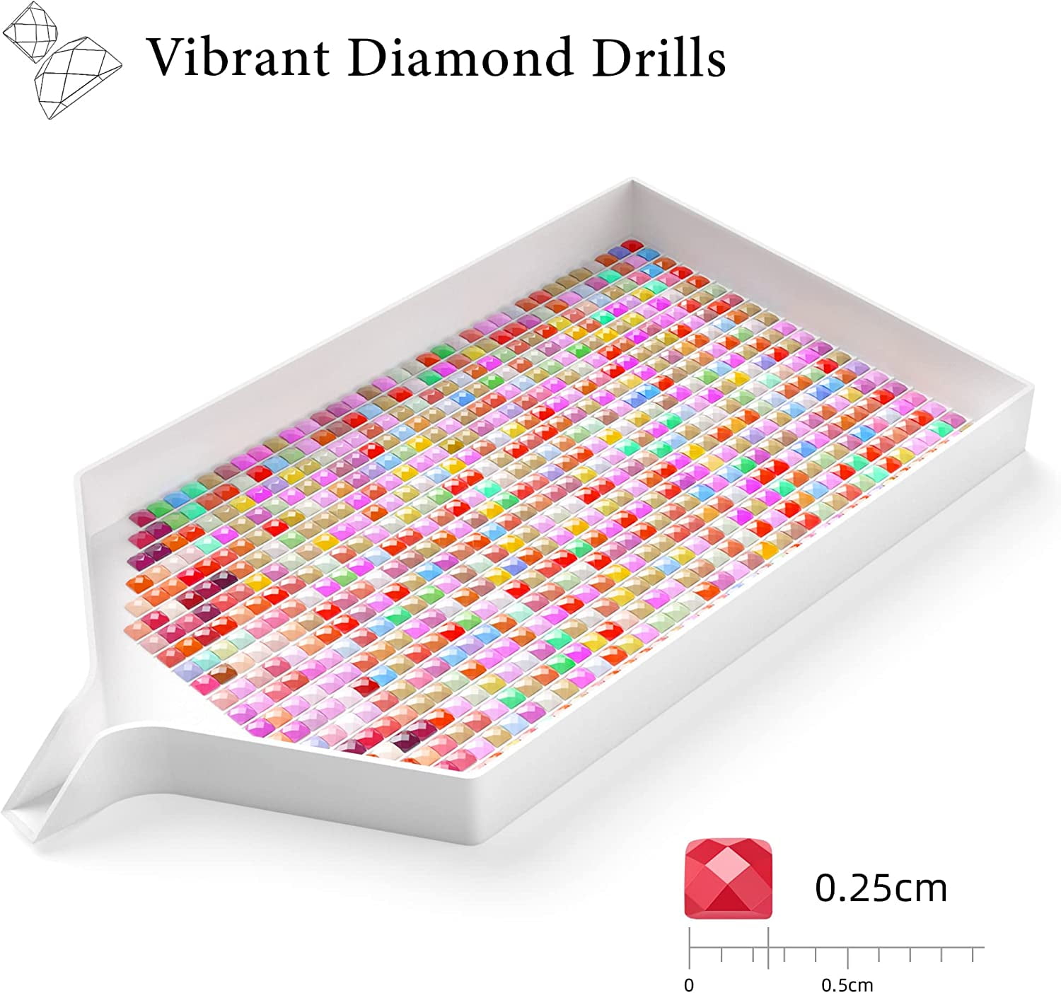 4000PCS Glitter Beads for Diamond Painting, Diamond Painting Beads, Diamond  Painting Accessories, 20 Colors Square Diamond Painting Drills Flatback