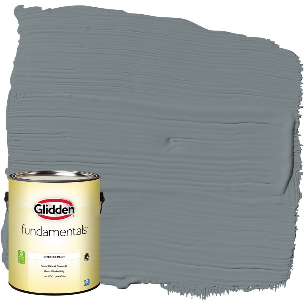 Glidden Fundamentals Interior Paint Garrison Gray, SemiGloss, 1 Gallon