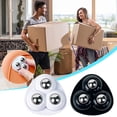 thumbnail image 3 of White Adhesive Universal Casters 4 Pack 360 Degree Rotating Furniture Wheels With 3 Ball Bearings No Drill Silent Caster For Home Office White, 3 of 8
