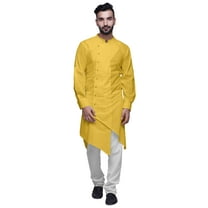 Atasi Solid Designer Long Kurta Shirt Asymmetric Cut Full Sleeve Kurta For Men-Medium