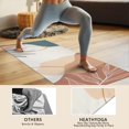 thumbnail image 4 of Brown Boho Abstract and Plant Pattern Hot Yoga Mat Towel Non Slip for Hot Yoga - Quick-Drying Yoga Mat Cover with 4 Corner Pockets with Travel Bag - Hot Yoga Towel Non Slip 70"x26", 4 of 6