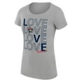 thumbnail image 2 of Women's G-III 4Her by Carl Banks Heather Gray Florida Panthers Super-Slim Fit Lightweight Hockey Love T-Shirt, 2 of 3