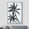 thumbnail image 2 of wall26 Framed Canvas Print Wall Art Windy Palm Tree Silhouettes with Blue Grunge Background Floral Nature Illustrations Modern Art Rustic Dramatic for Living Room, Bedroom, Office - 24"x36", 2 of 5
