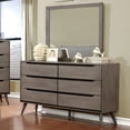 thumbnail image 2 of Furniture of America Belkor Solid Wood 6-Drawer Dresser and Mirror Set in Gray, 2 of 3