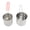 Silver - 4 Piece Set with Stove Ring, variant on Nieyigj Small Deep Fryer Pot 304 Stainless Steel Japanese Style Olecranon Diversion Oil Saving Pan 4 Piece Set with Tongs