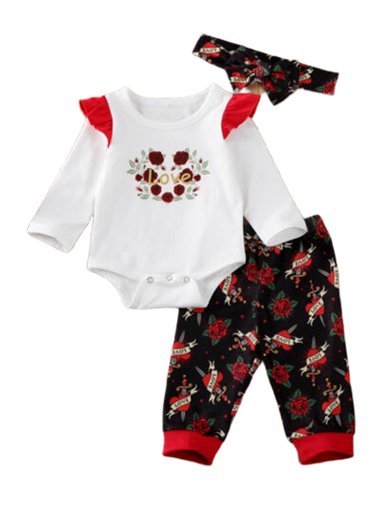 Kids Girl Floral Sportwear Outwear Long Sleeve Top Pant Set Outfits Tracksuit
