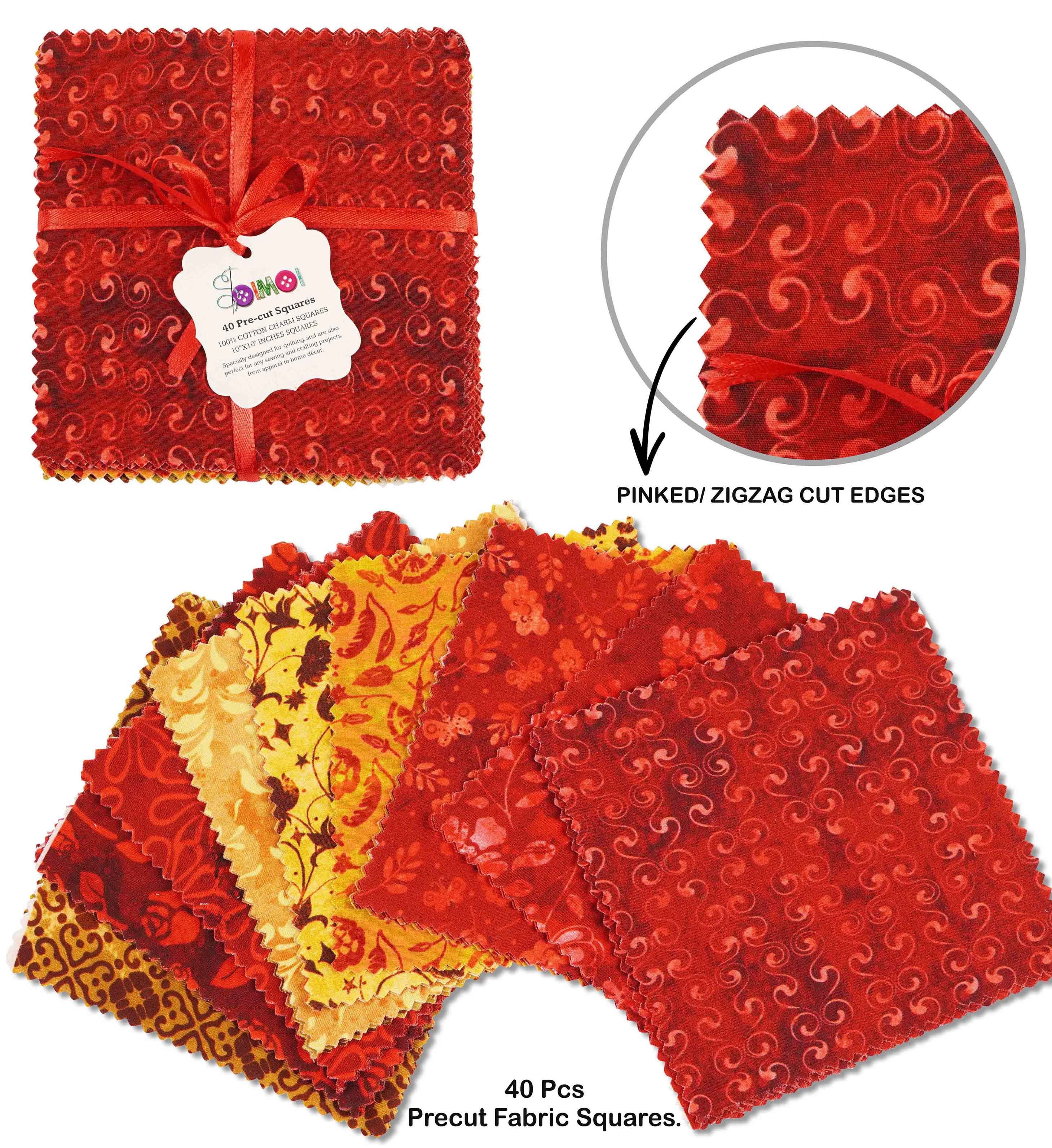 Soimoi Batik Print Precut 10-inch Cotton Fabric Quilting Squares Charm Pack DIY Patchwork Sewing Craft