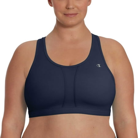 champion women's plus-size plus-size vented compression sports bra bra, imperial indigo, 3x