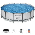 thumbnail image 2 of Bestway: Steel Pro MAX 14' x 42" Above Ground Pool Set - 3440 Gallon, Outdoor Family Pool, Corrosion & Puncture Resistant, Includes Filter, Pump, Ladder & Cover, 2 of 8