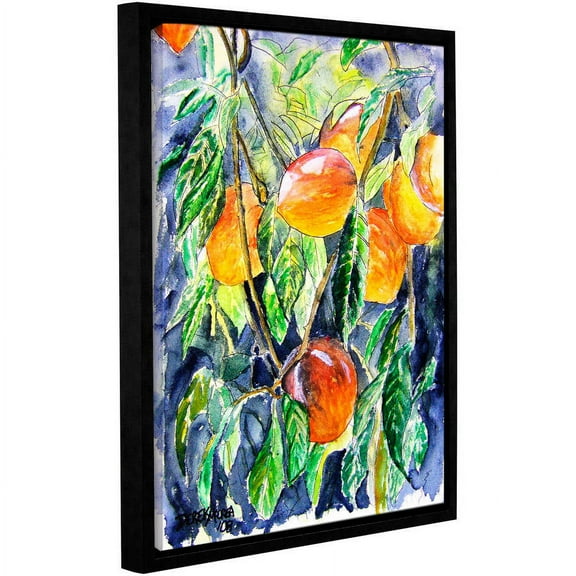 ArtWall Derek Mccrea "Peaches" Gallery-wrapped Floater-framed Canvas