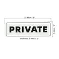 thumbnail image 2 of Uxcell 9"x3" Private Sign Acrylic Self Adhesive Door Sticker Wall Mounting Sign White, 2 of 5