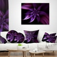 thumbnail image 4 of Designart Fractal Flower Purple - Floral Throw Pillow - 12x20, 4 of 5