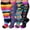 Color4, variant on Pairs Plus Size Compression Socks for Men & Women - High Elasticity Leg Support,Striped Style Athletic Socks for Running, Outdoor Sports, Nursing Recovery (2XL-4XL)