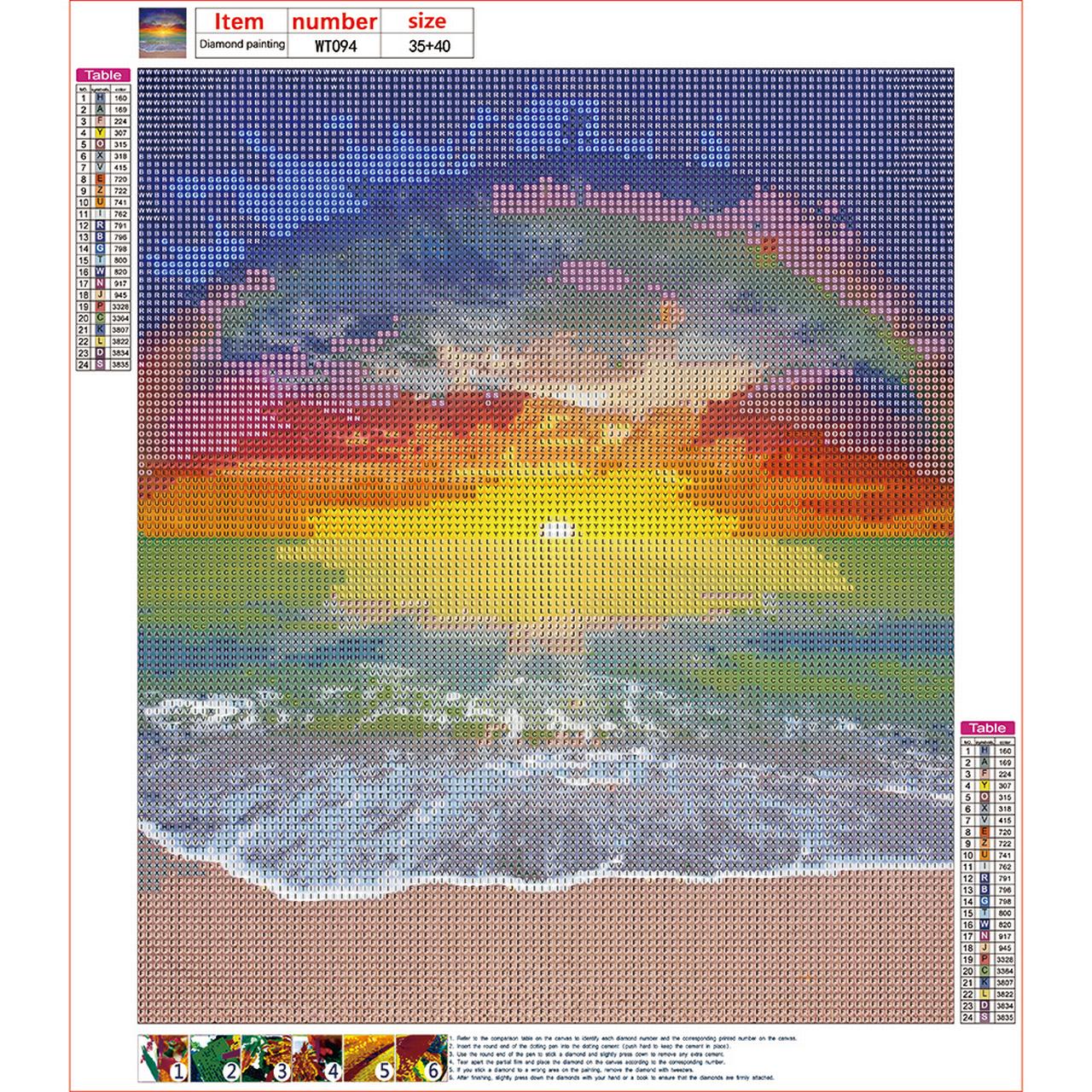 Topcobe Diy 5d Diamond Painting Beach By Number Kits Painting Cross Stitch Full Drill Crystal Rhinestone Embroidery Pictures Arts Craft For Adults 11 81 X 15 75 Rainbow Beach Walmart Com