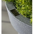 thumbnail image 5 of Evergreen Outdoor Fiberglass Planter with Solar Lights, Dark Grey 15x15x16 in, 5 of 7