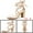 Nude, variant on Unique Bargains Women's Clear Strap Chunky Heel Lace up Heels Sandals