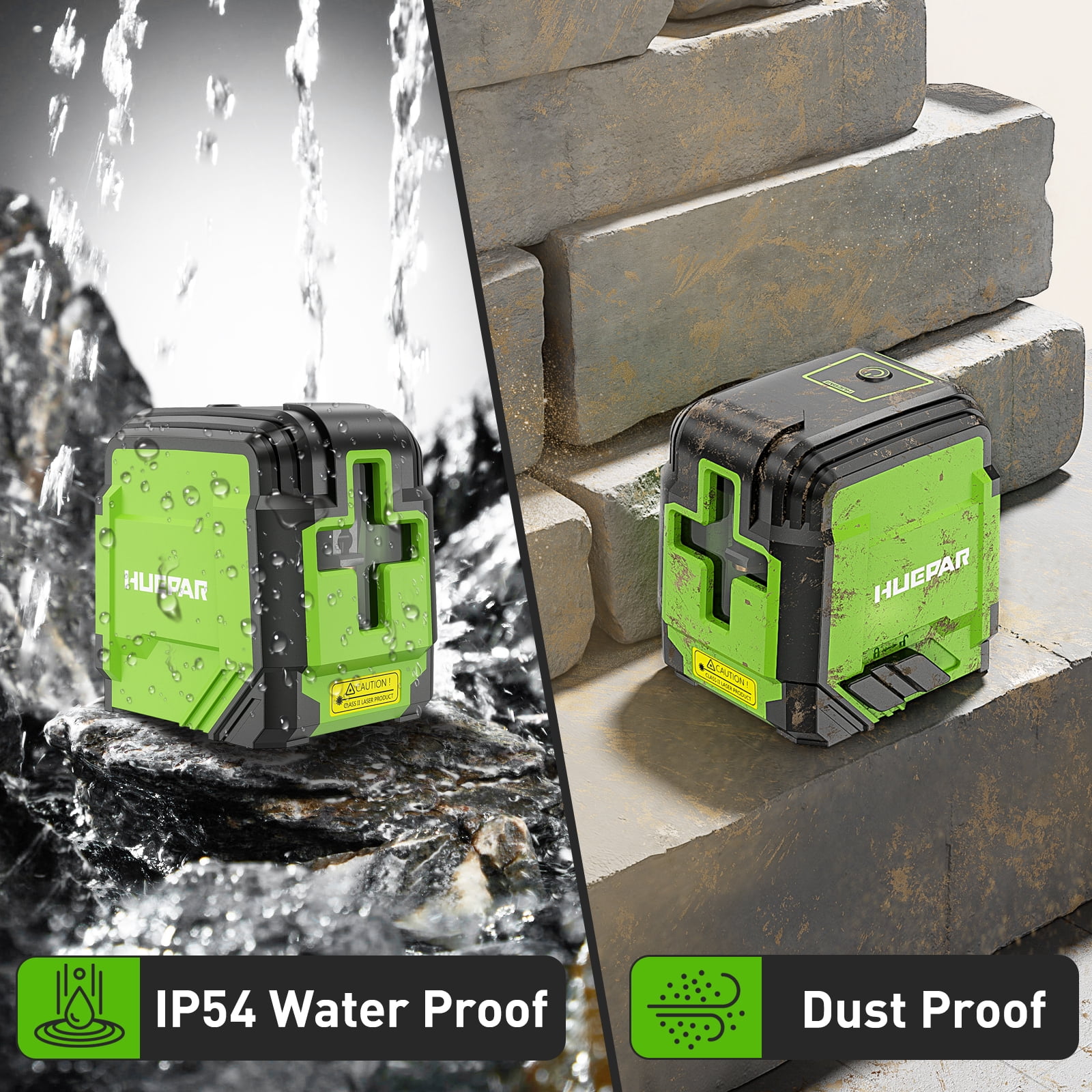 Self-leveling Laser Level, Green Cross Line Laser Level Tools for Home DIY Picture Hanging with 360° Magnetic Bracket and Carrying Bag