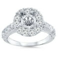 thumbnail image 1 of 1ct Halo Diamond Engagement Ring Setting 14K White Gold, 1 of 3