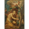 thumbnail image 2 of Guillaume Courtois 14x18 Black Ornate Wood Framed Double Matted Museum Art Print Titled - The Martyrdom of Saint Andrew, 2 of 5