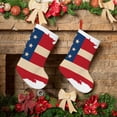 thumbnail image 6 of Lsque 18 Inches American Flag Map Pattern Christmas Stockings Hanging Ornaments,Knitted Xmas Fireplace Hanging Stocking,Holiday Decoration, 6 of 8