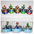 thumbnail image 4 of Figura de acción de Super Mario Pullback Car Anime Figura linda Luigi Bowser Princesa Peach Toad Yoshi Juguetes para niños Adornos Regalos, 4 of 5