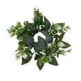 thumbnail image 5 of deevoka 3xCandle Rings Desk Eucalyptus Leaves Wreath for Wedding Living Room Festivals, 5 of 9