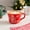 Red Snowman-320ml standard cup, variant on Christmas Snowman Snowflake Embossed Ceramic Mug, 320ml Wide Mouth Holiday Coffee Tea Cup