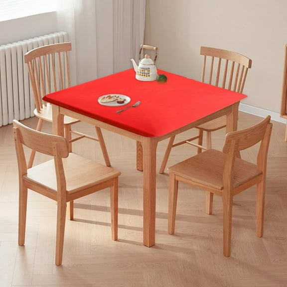 Specollect Clearance 2Pcs Square Fitted Tablecloth 33.86x33.86 Inch Card Elastic Spandex Table Cover-Small Stretch Folding Table Cloths Topper Cap for Kitchen Dining Picnic Patio Outdoor Party Tables