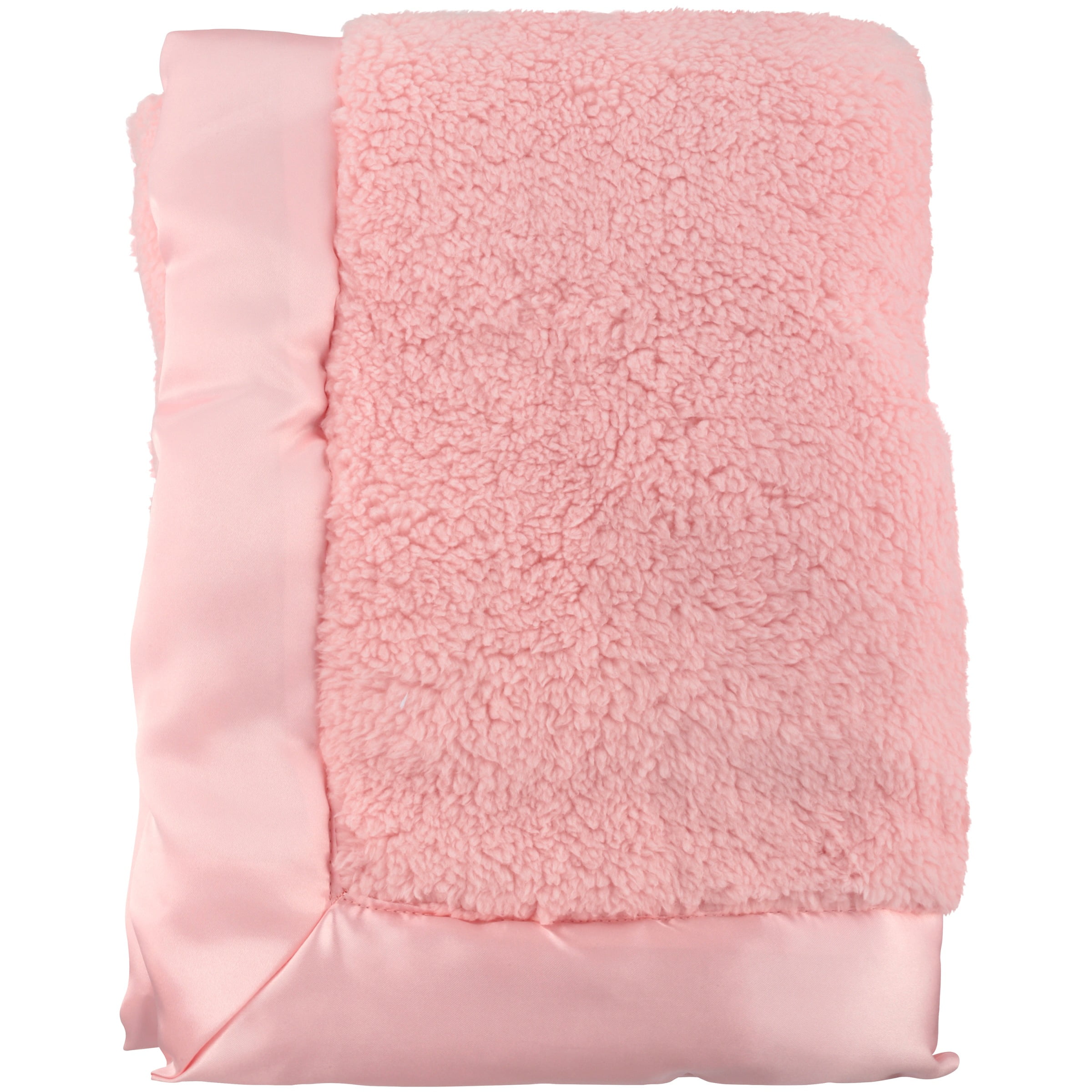 TL Care® Pink Sherpa Receiving Blanket