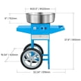 thumbnail image 6 of KFFKFF Electric Cotton Candy Machine with Cart, 1000W Commercial Candy Floss Maker with 20.5-inch Stainless Steel Bowl, Sugar Scoop, and Storage Drawer, Simple Operation, Ideal for Home, 6 of 9
