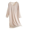 thumbnail image 4 of Maternity Lounge Dress With Padding Warm Sleepwear For Postpartum Comfort Thermal Sleepshirt Loungewear light pink, 4 of 4
