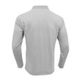 thumbnail image 4 of Men's Long Sleeve Polo Shirt, Classic Fit, Casual Solid Color, Soft Cotton, Stylish Collar, Comfortable Wear, Red, 4 of 4