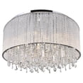 thumbnail image 1 of CWI Lighting Benson 14 Light Drum Shade Flush Mount With Chrome Finish, 1 of 3