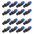 thumbnail image 1 of Paquete de 16 Conectores Adaptadores de Cable de Audio Enchufe de Altavoz de Audio de 4 con Bloqueo Giratorio Compatible con Speakon NL4FC, NL4FX, NLT4X, 1 of 5