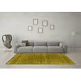 thumbnail image 3 of Ahgly Company Machine Washable Indoor Rectangle Oriental Yellow Industrial Area Rugs, 2' x 4', 3 of 4