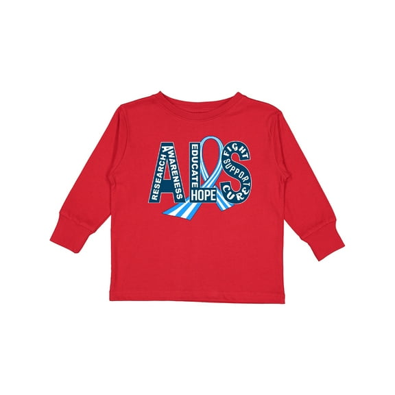 Inktastic ALS Awareness ribbon Boys or Girls Long Sleeve Toddler T-Shirt