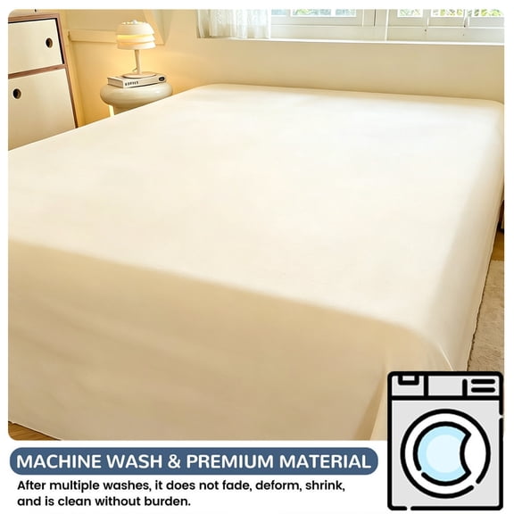 AuroraX Bed Sheet Twin Size Beige Sold Separately Flat Sheets Twin