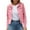 Pink, variant on Clearance! Hontri Women's Basic Solid Color Button Down Denim Cotton Jacket with Pockets Denim Jacket Coat Women's Denim Jackets White S