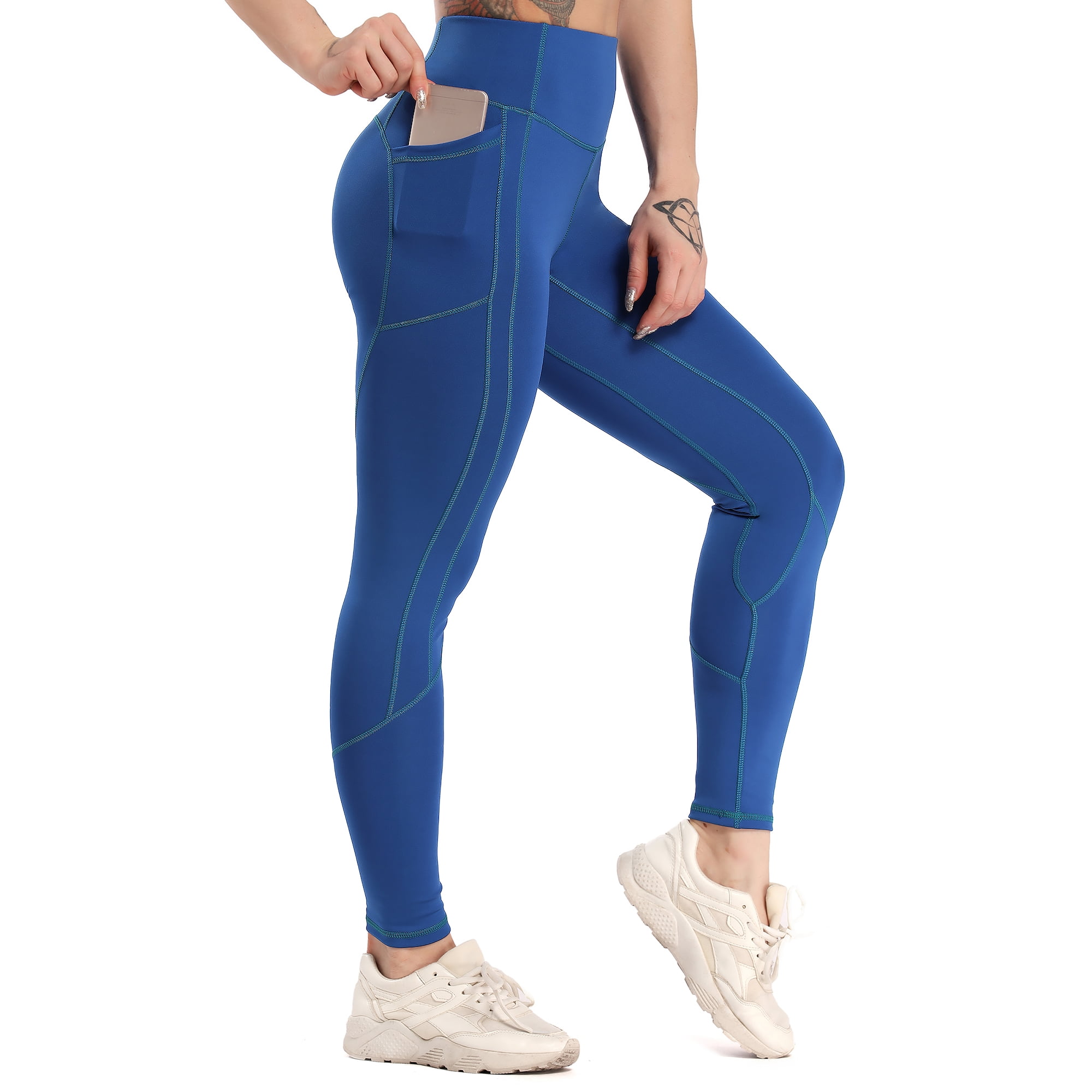 LifeSky High Waist Yoga Pants Workout Leggings for Women with