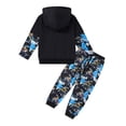 thumbnail image 2 of Lanbubble Toddler Boys 2-Piece Outfit 3D Print Long Sleeve Sweatshirt Hoodie and Jogger Pants Set for Ages 2-6T, Casual Matching Clothes, 2 of 8