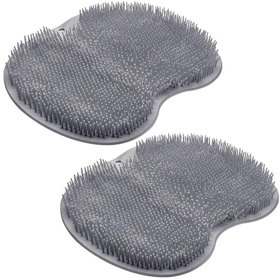 Pack of shower foot scrub pads, back scrub, back exfoliating bath mat, wall-mounted non-slip suction cup foot scrub