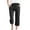 Black, variant on ZyeKqe Womens Capri Pants Low Rise Wide Leg Crop Pants Loose Comfy Drawstring Lounge Pajama Pants with Pockets