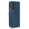 thumbnail image 2 of Wallet Case for Samsung Z Fold 3,with RFID Blocking Credit Card Holder, with Wrist Strap PU Leather Magnetic Folio Kickstand Shockproof Women Men Phone case for Samsung Galaxy Z Fold 3, Blue, 2 of 8