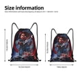 thumbnail image 2 of Zufioo Chucky Print Sports Cinch Sack Gym String Bags Machine Washable Heavy Duty String Backpack for Men Women-Medium, 2 of 6