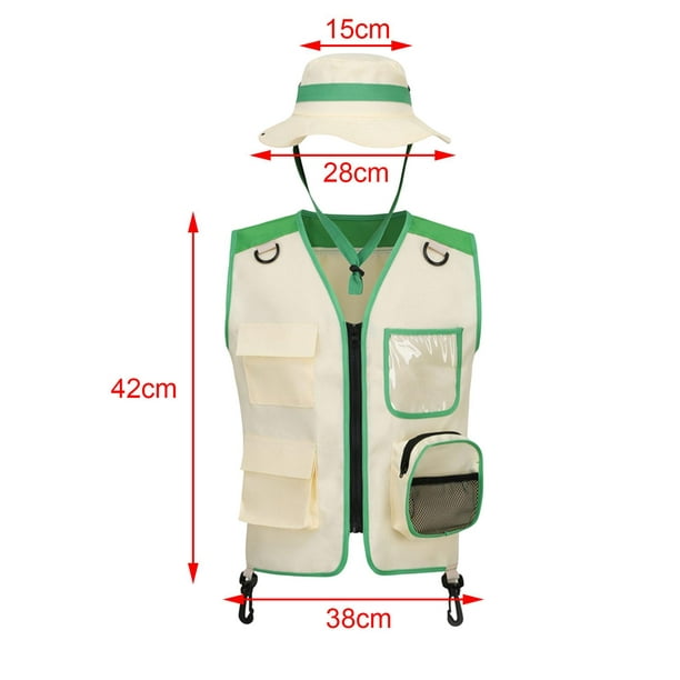 12x Outdoor Adventure Butterfly Catcher Toys, Cargo Vest and Hat