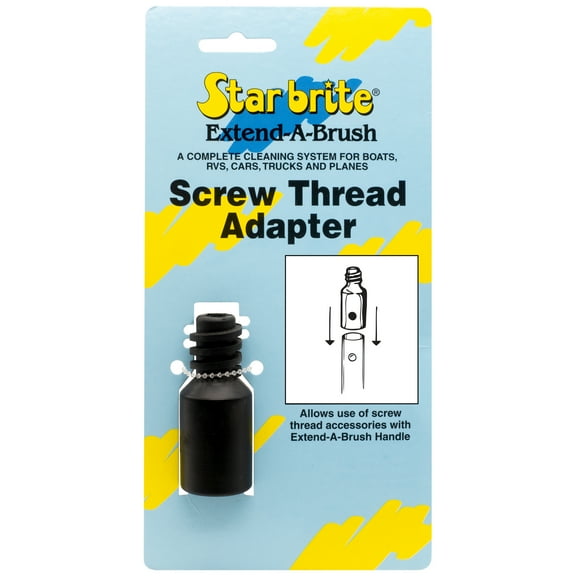 Star brite Screw Thread Adapter for Extend-A-Brush Handles, Durable Nylon