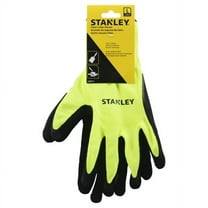 Stanley S38771 Hi-Vis Lime Nylon Glove with Black Foam Latex Coating